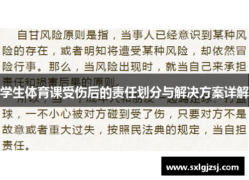 学生体育课受伤后的责任划分与解决方案详解